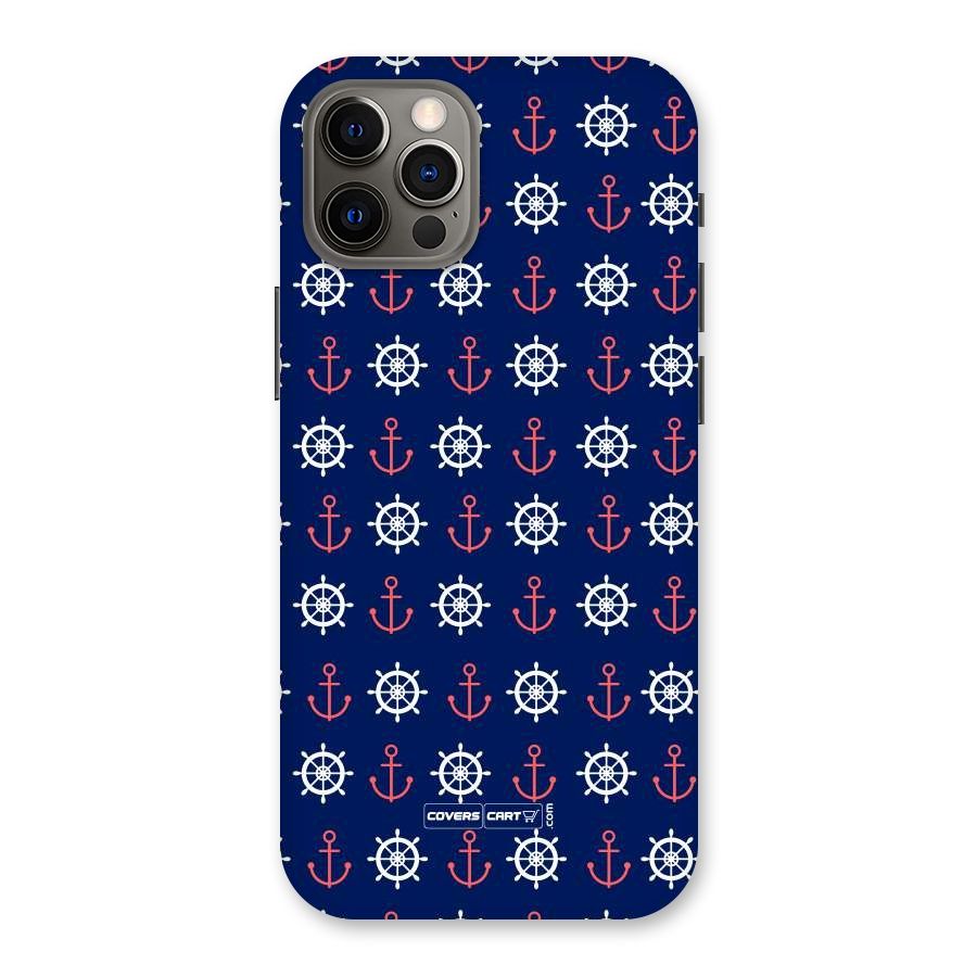 Anchor Pattern Blue Back Case for iPhone 12 Pro