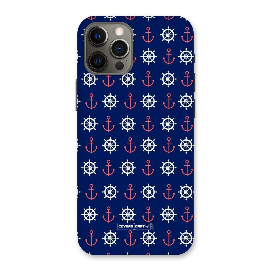 Anchor Pattern Blue Back Case for iPhone 12 Pro Max