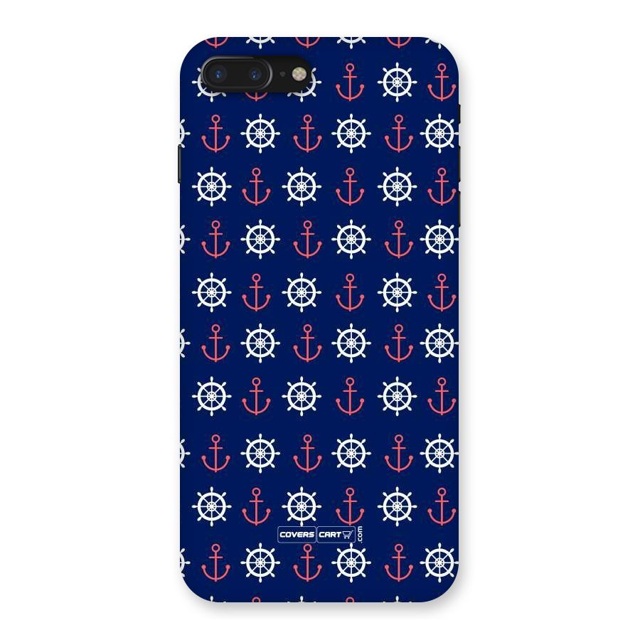 Anchor Pattern Blue Back Case for iPhone 7 Plus