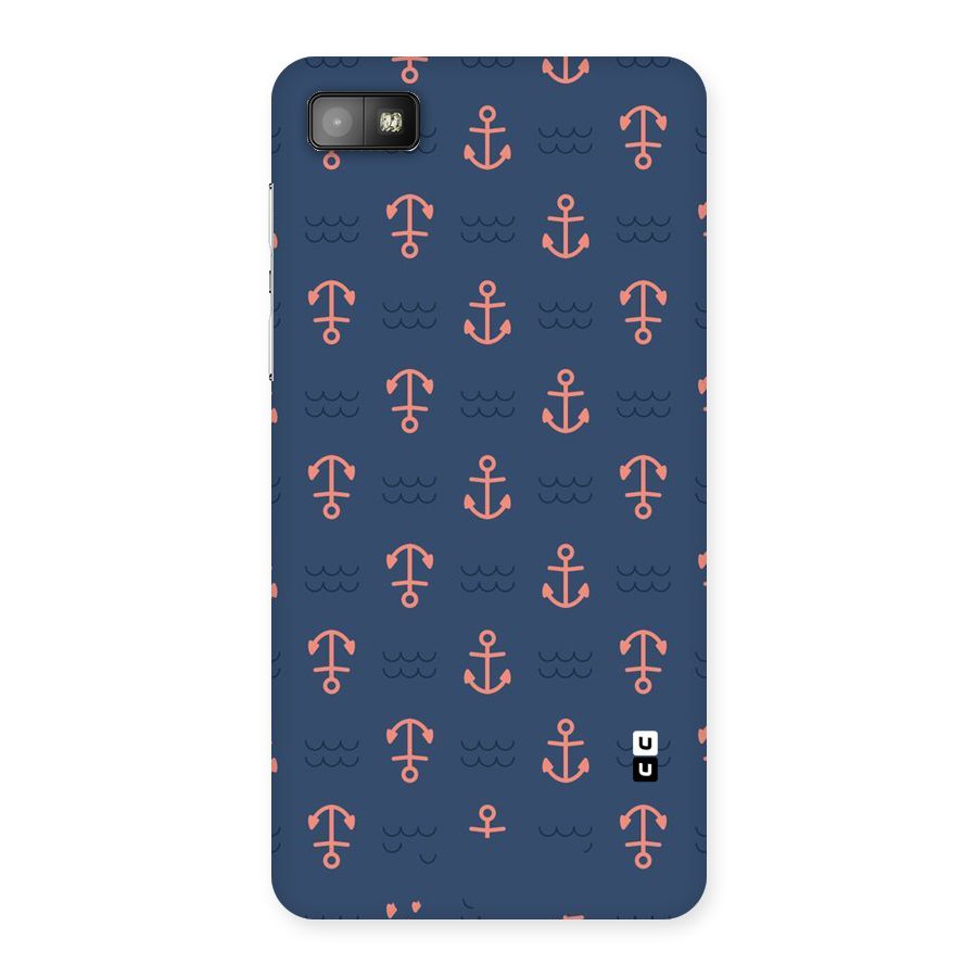 Anchor Sea Blue Back Case for Blackberry Z10