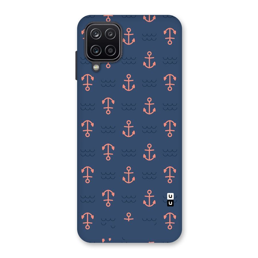 Anchor Sea Blue Back Case for Galaxy A12