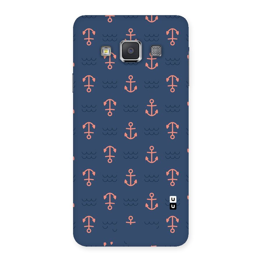 Anchor Sea Blue Back Case for Galaxy A3