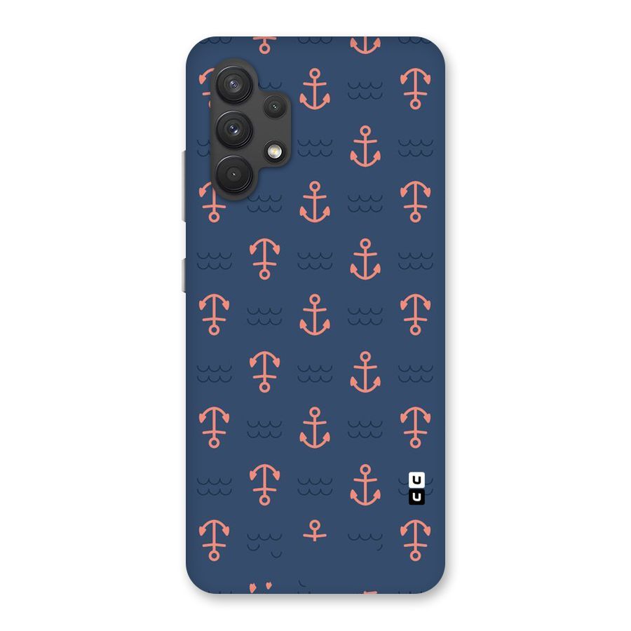 Anchor Sea Blue Back Case for Galaxy A32