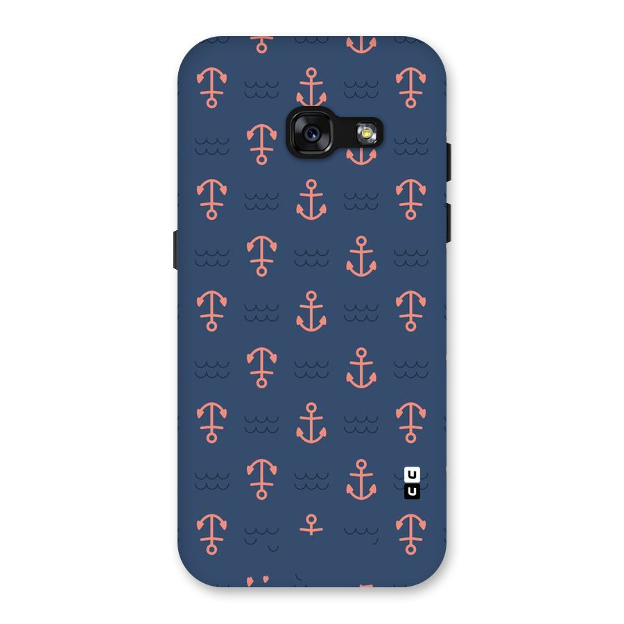 Anchor Sea Blue Back Case for Galaxy A3 (2017)