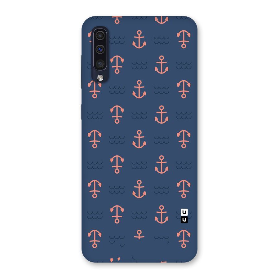 Anchor Sea Blue Back Case for Galaxy A50