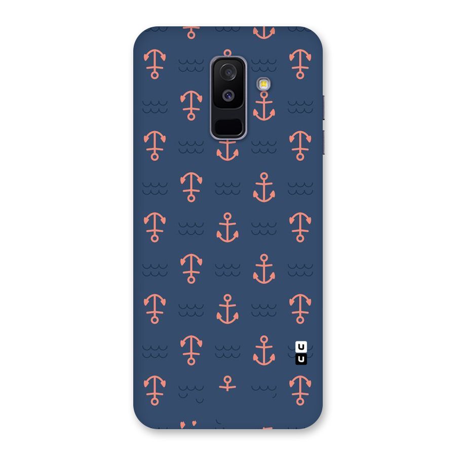 Anchor Sea Blue Back Case for Galaxy A6 Plus