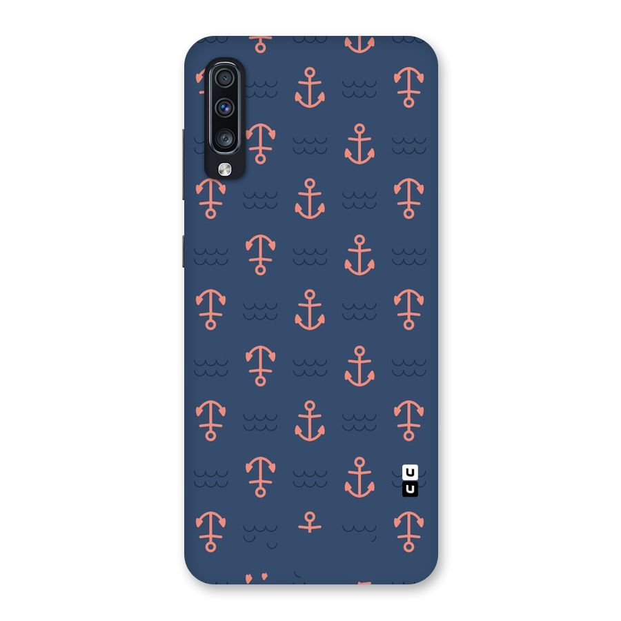 Anchor Sea Blue Back Case for Galaxy A70