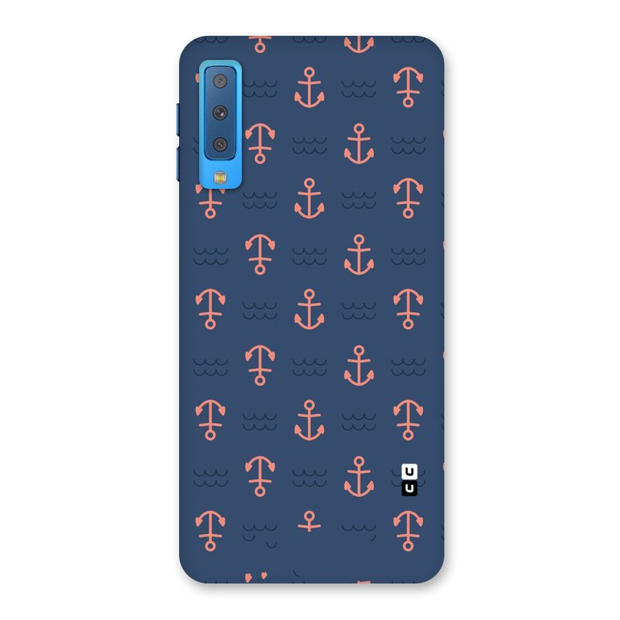 Anchor Sea Blue Back Case for Galaxy A7 (2018)