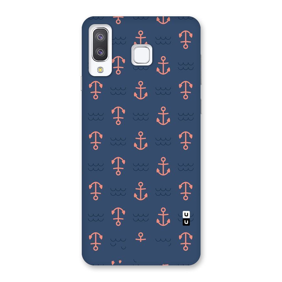 Anchor Sea Blue Back Case for Galaxy A8 Star