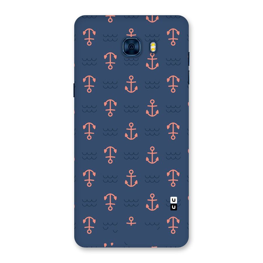 Anchor Sea Blue Back Case for Galaxy C7 Pro