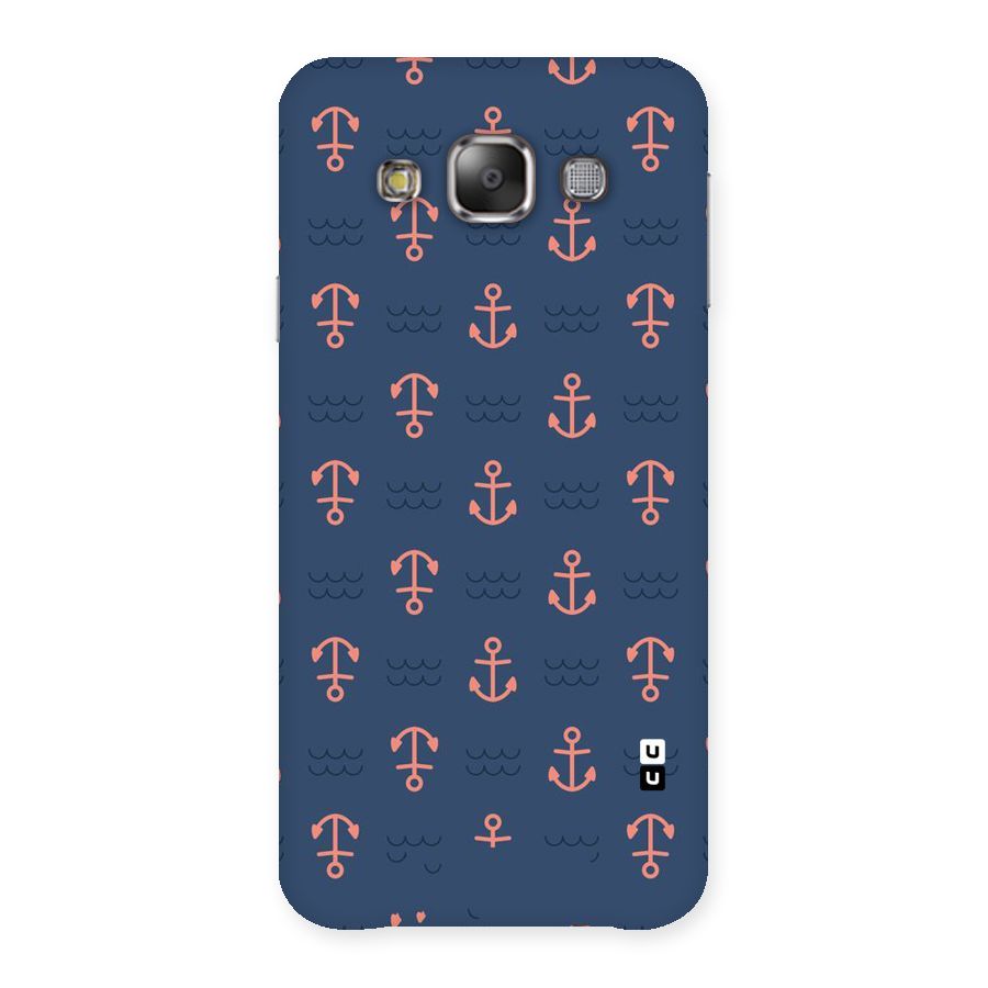 Anchor Sea Blue Back Case for Galaxy E7
