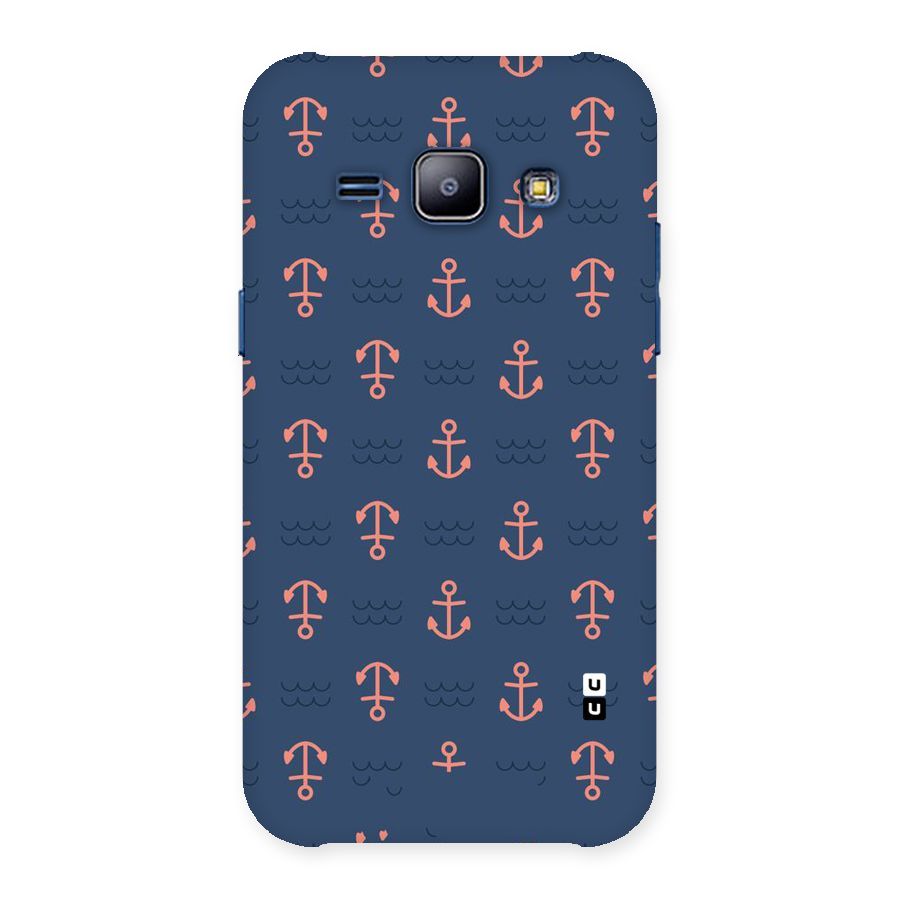 Anchor Sea Blue Back Case for Galaxy J1