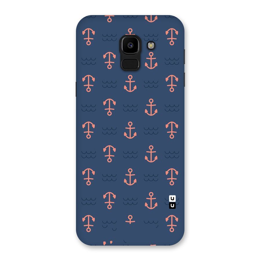Anchor Sea Blue Back Case for Galaxy J6