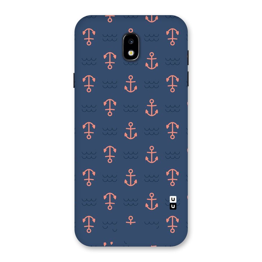Anchor Sea Blue Back Case for Galaxy J7 Pro