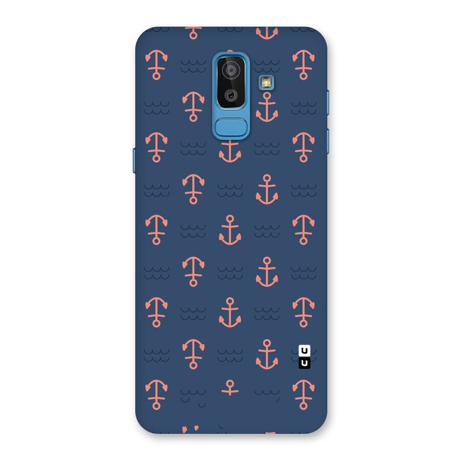 Anchor Sea Blue Back Case for Galaxy J8