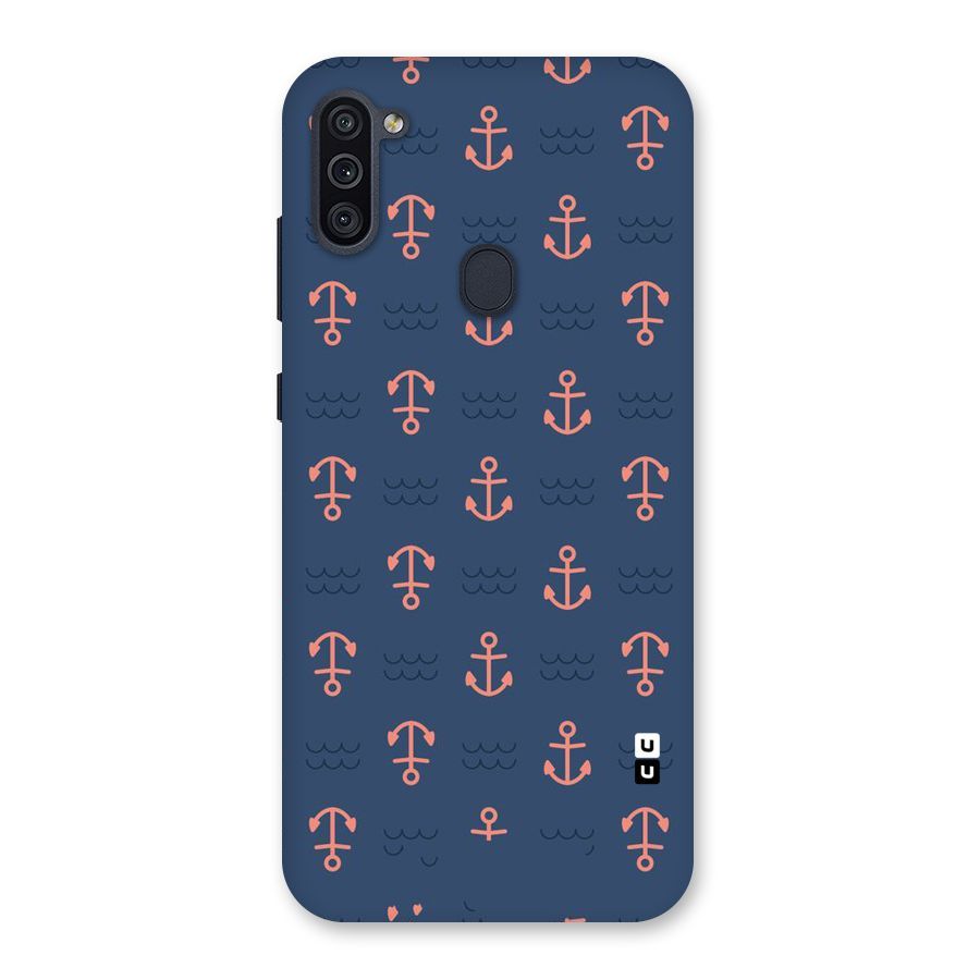 Anchor Sea Blue Back Case for Galaxy M11