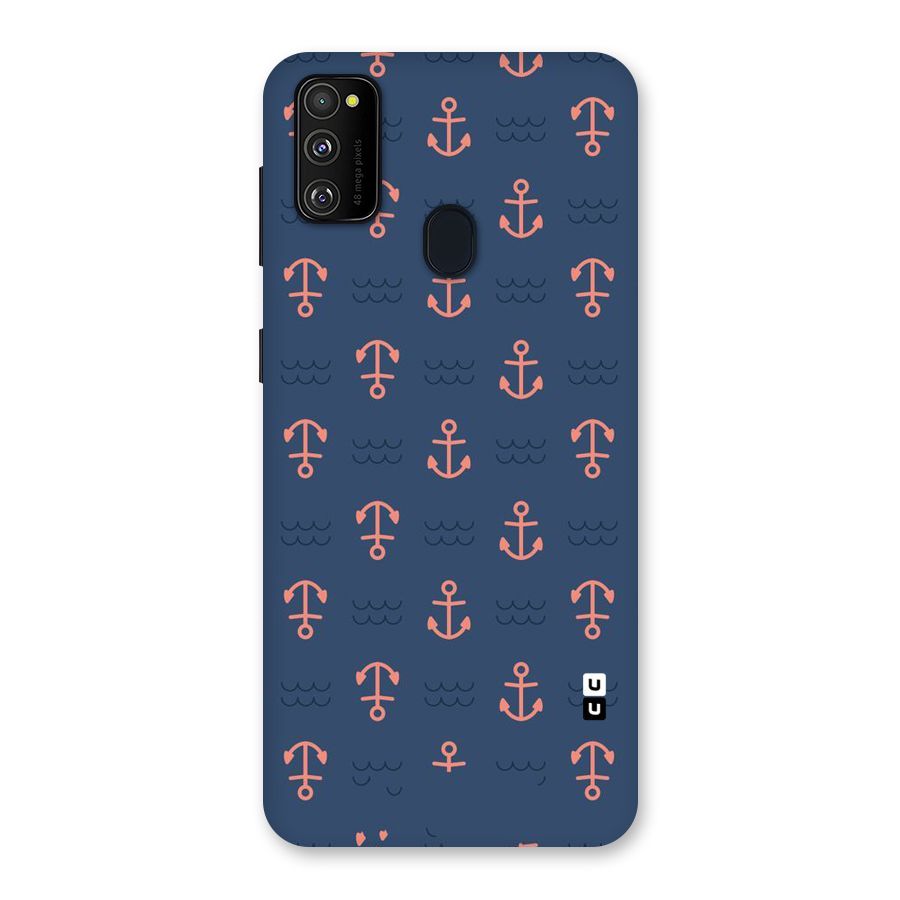Anchor Sea Blue Back Case for Galaxy M21