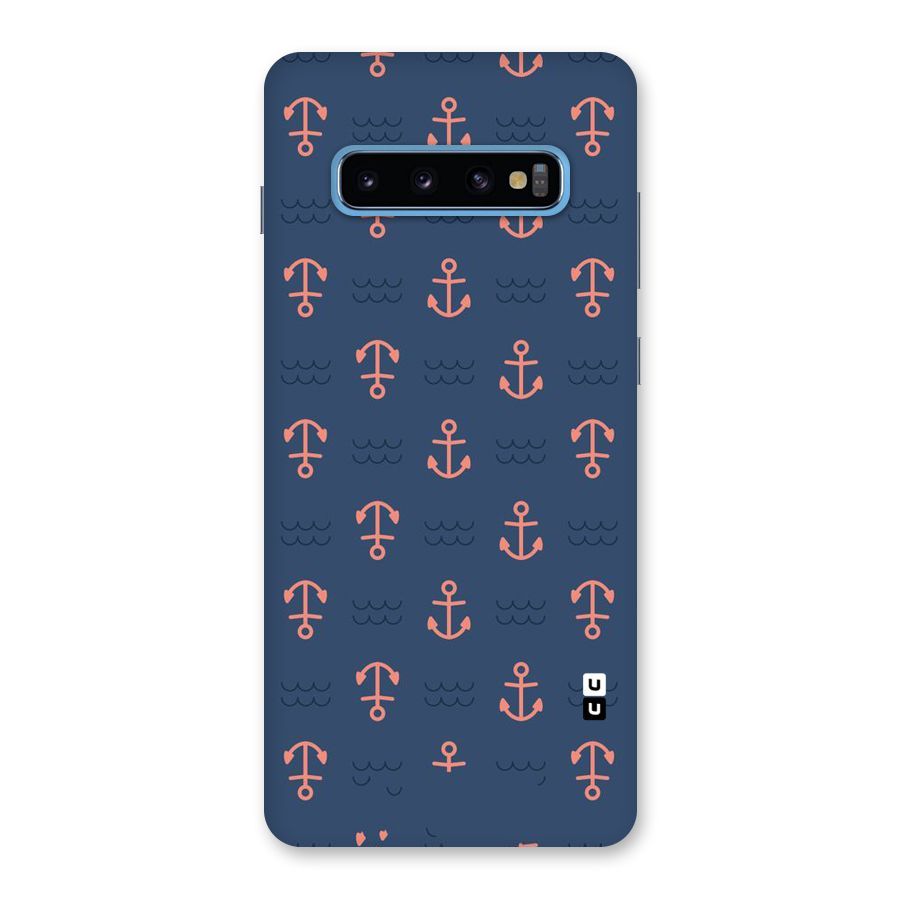 Anchor Sea Blue Back Case for Galaxy S10 Plus
