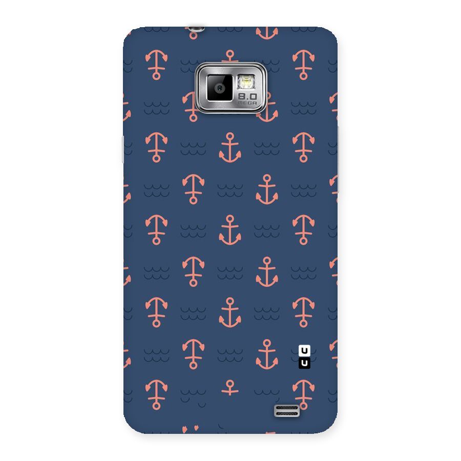Anchor Sea Blue Back Case for Galaxy S2