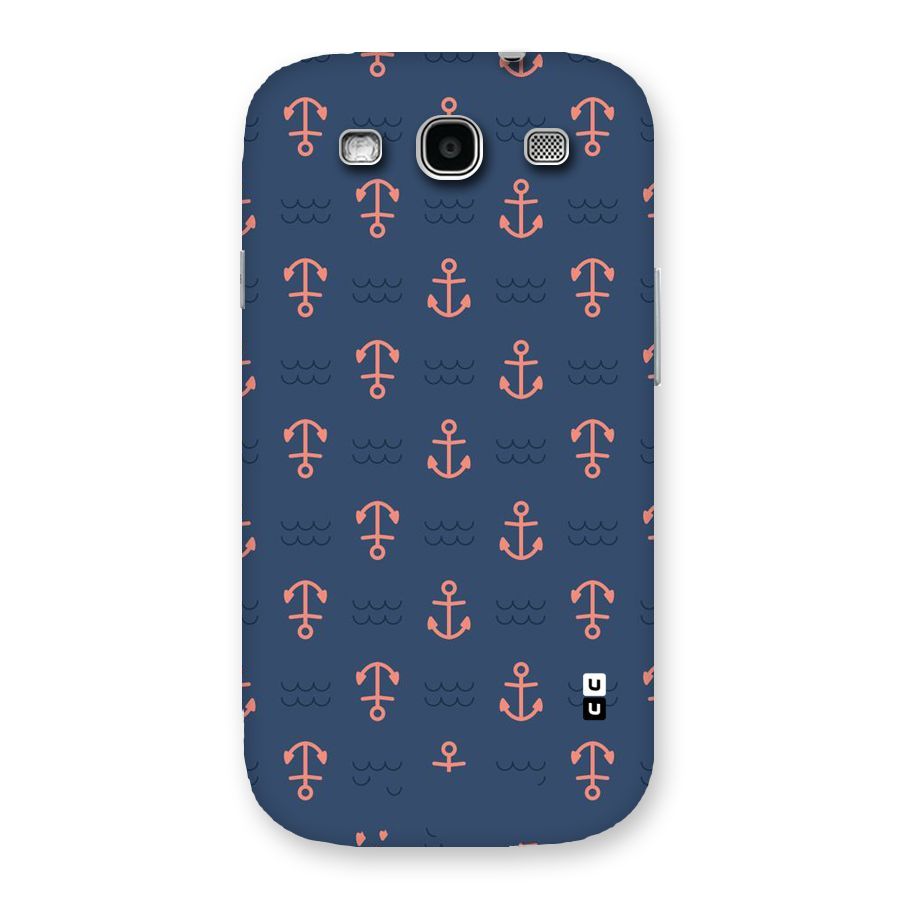 Anchor Sea Blue Back Case for Galaxy S3