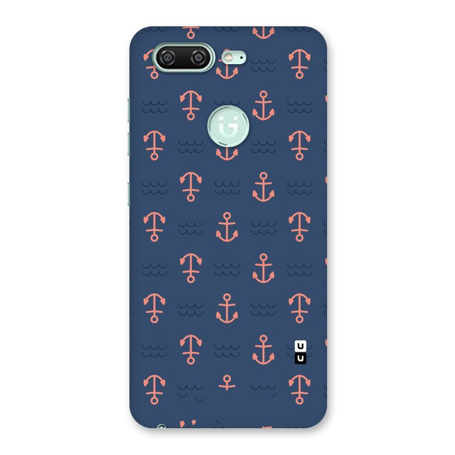 Anchor Sea Blue Back Case for Gionee S10