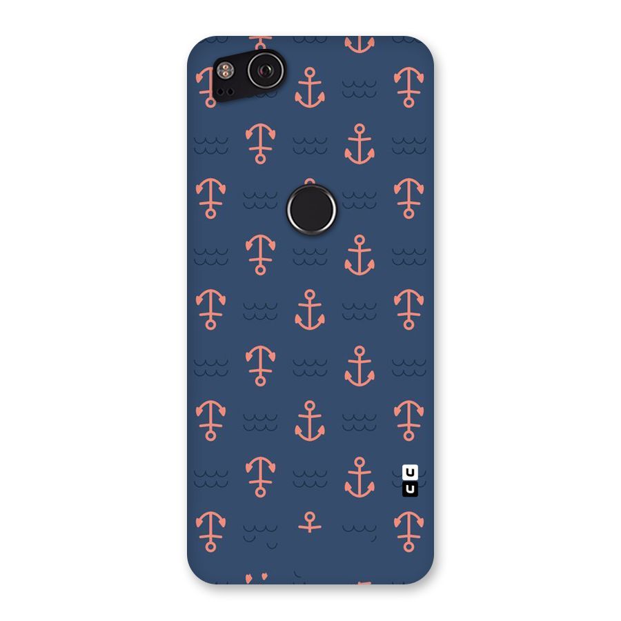 Anchor Sea Blue Back Case for Google Pixel 2