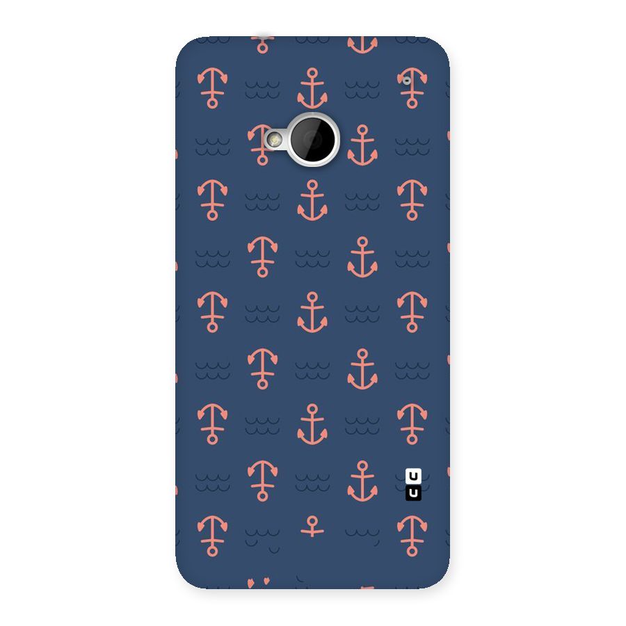 Anchor Sea Blue Back Case for HTC One M7