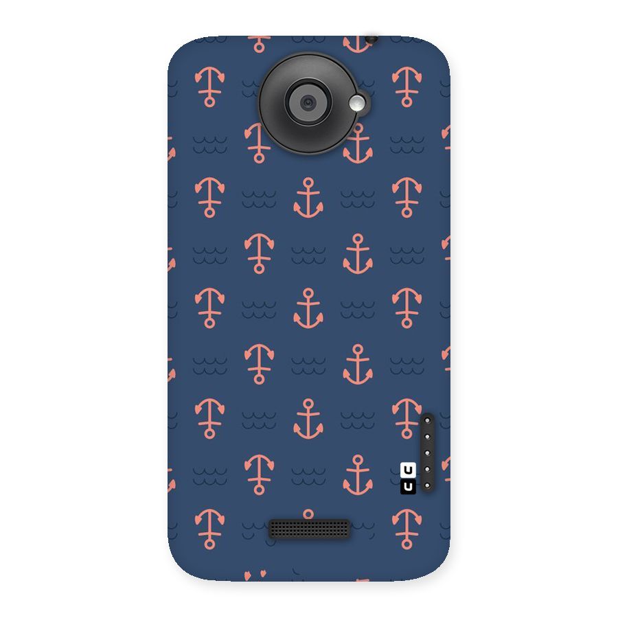 Anchor Sea Blue Back Case for HTC One X