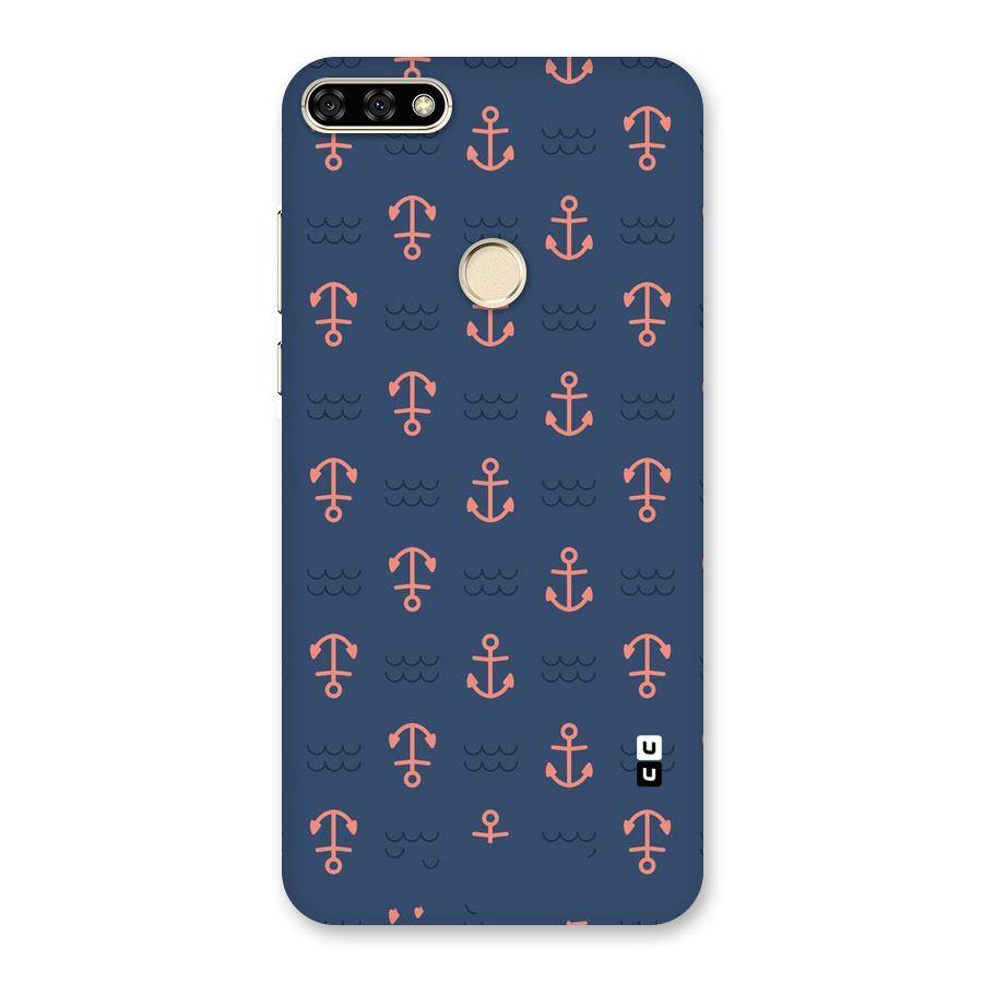 Anchor Sea Blue Back Case for Honor 7A