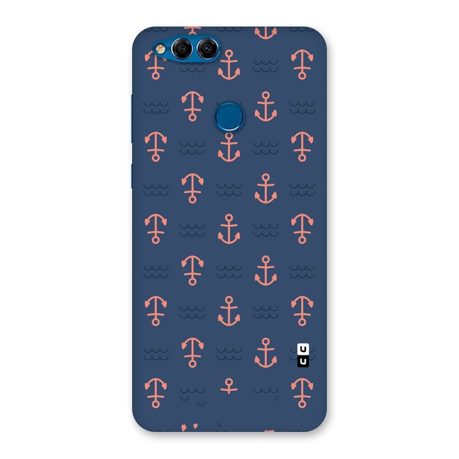 Anchor Sea Blue Back Case for Honor 7X