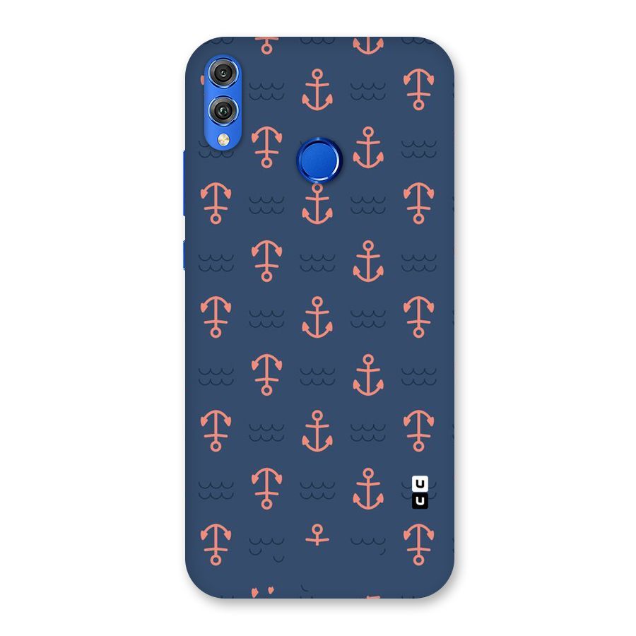 Anchor Sea Blue Back Case for Honor 8X