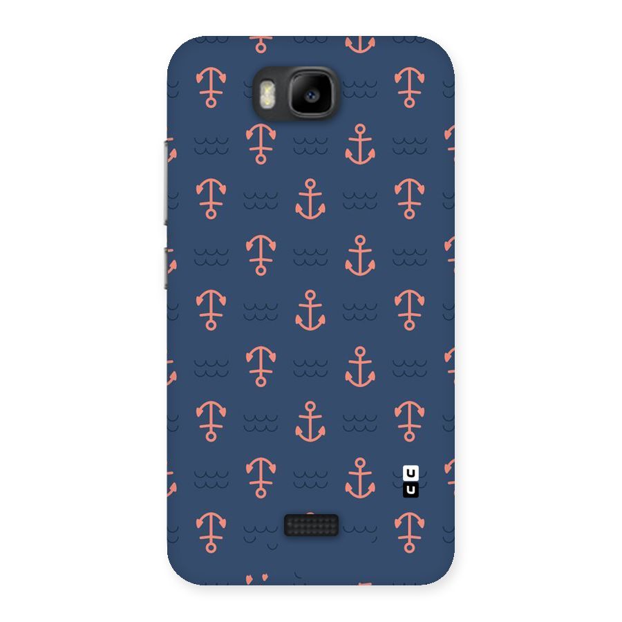 Anchor Sea Blue Back Case for Honor Bee