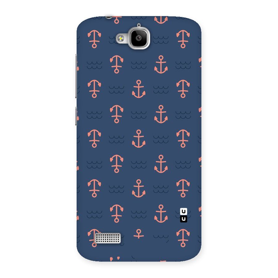 Anchor Sea Blue Back Case for Honor Holly