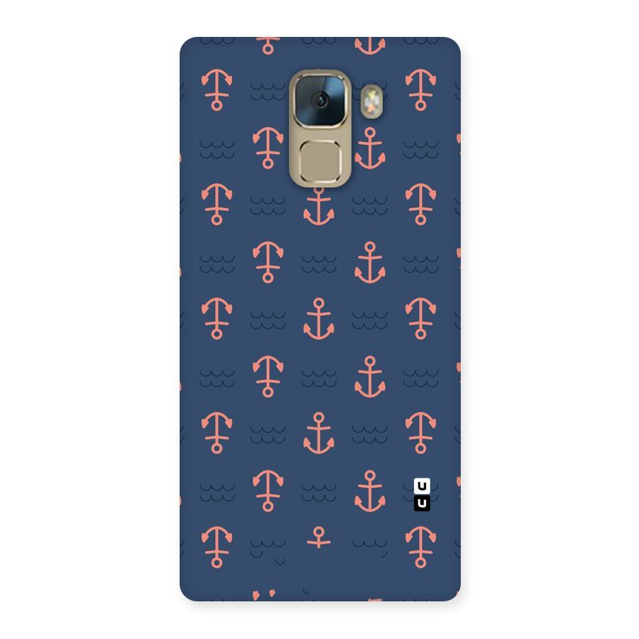 Anchor Sea Blue Back Case for Huawei Honor 7