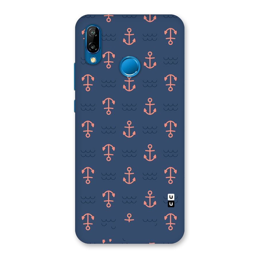 Anchor Sea Blue Back Case for Huawei P20 Lite