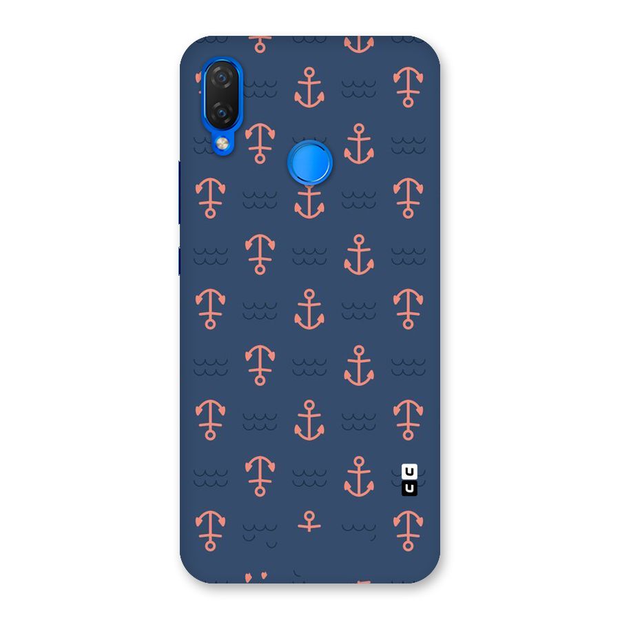 Anchor Sea Blue Back Case for Huawei P Smart+