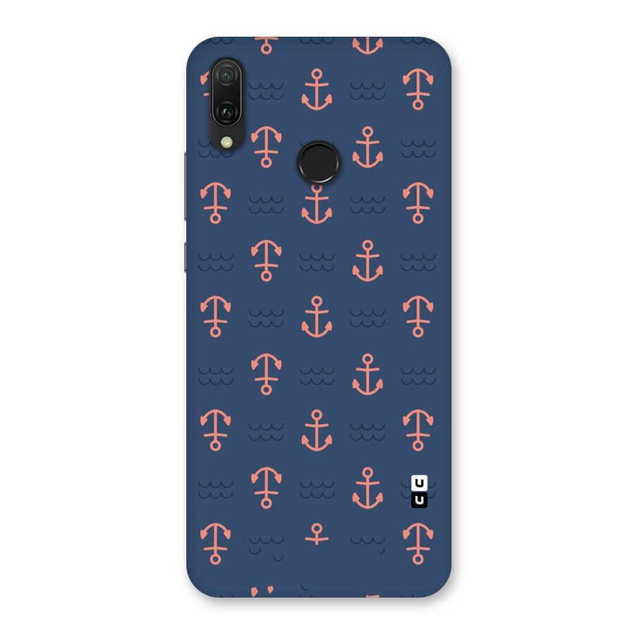 Anchor Sea Blue Back Case for Huawei Y9 (2019)