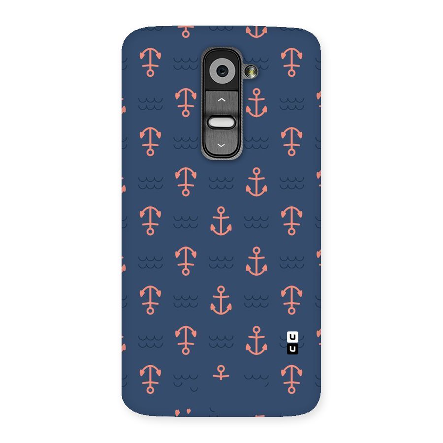 Anchor Sea Blue Back Case for LG G2