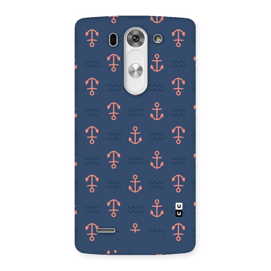 Anchor Sea Blue Back Case for LG G3 Mini