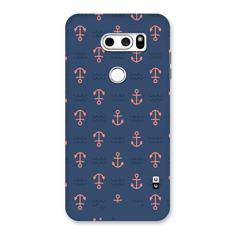 Anchor Sea Blue Back Case for LG V30