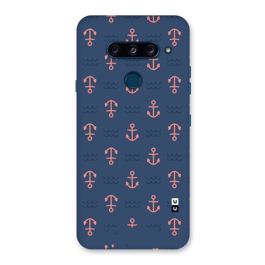 Anchor Sea Blue Back Case for LG  V40 ThinQ