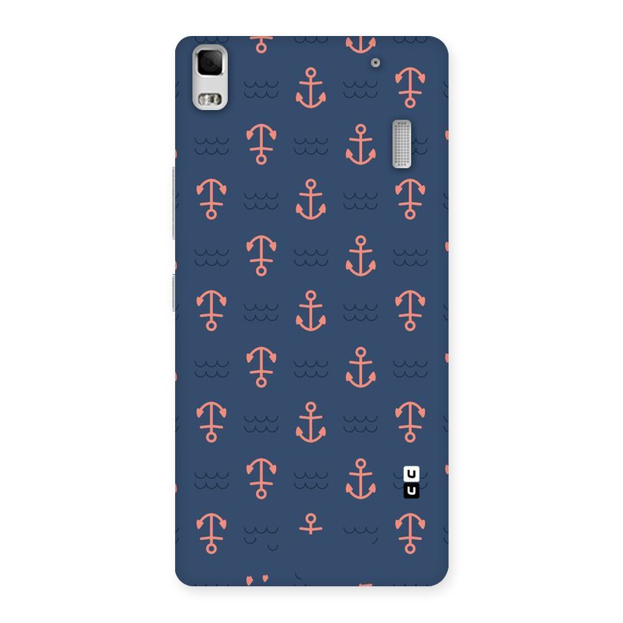 Anchor Sea Blue Back Case for Lenovo A7000