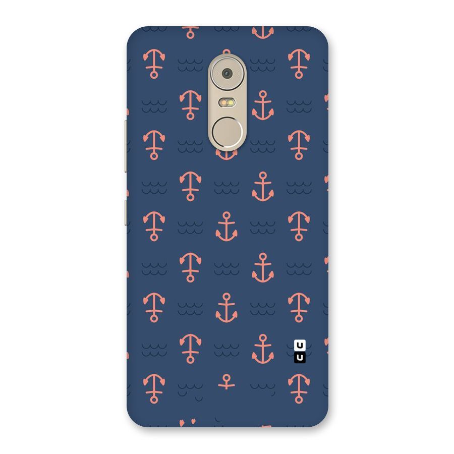 Anchor Sea Blue Back Case for Lenovo K6 Note