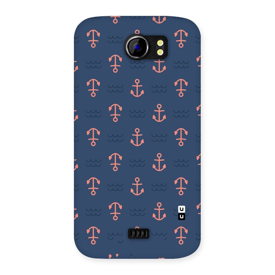 Anchor Sea Blue Back Case for Micromax Canvas 2 A110