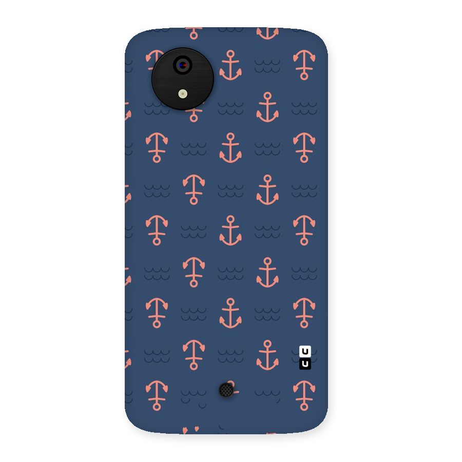 Anchor Sea Blue Back Case for Micromax Canvas A1