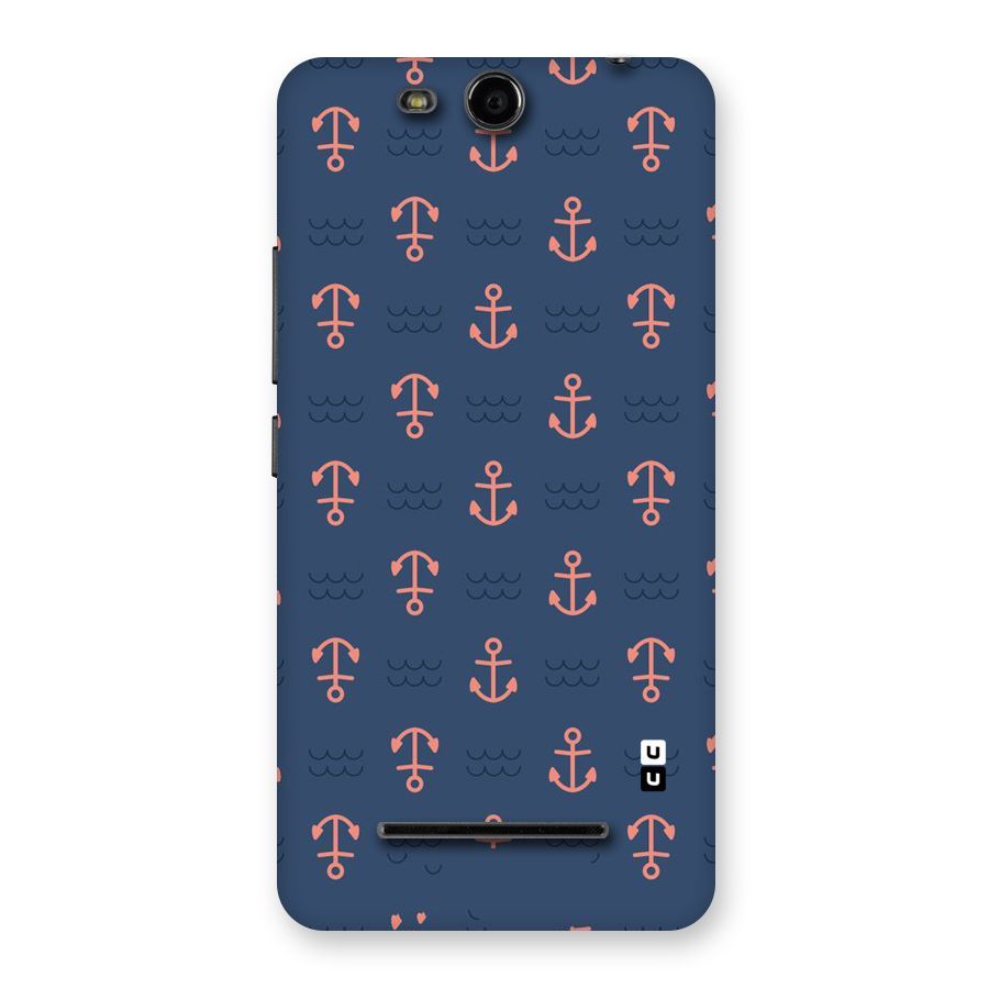 Anchor Sea Blue Back Case for Micromax Canvas Juice 3 Q392