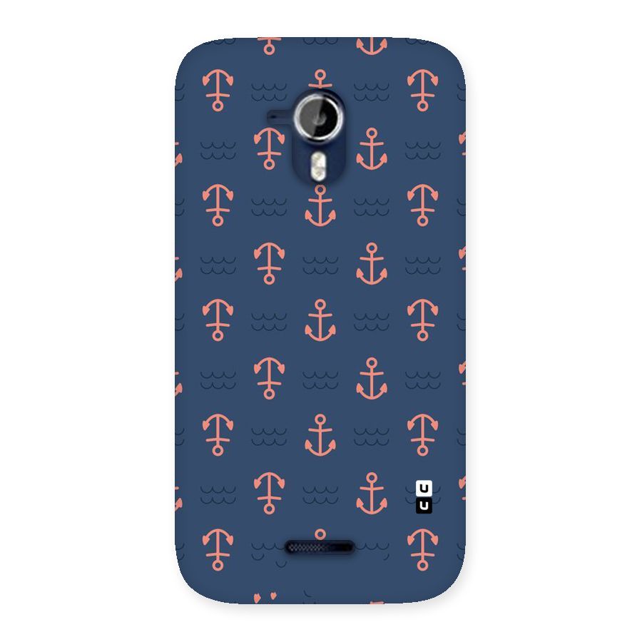 Anchor Sea Blue Back Case for Micromax Canvas Magnus A117