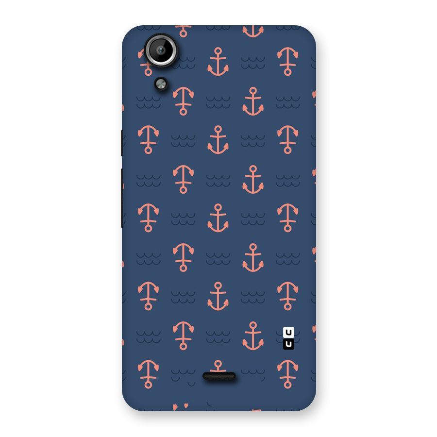 Anchor Sea Blue Back Case for Micromax Canvas Selfie Lens Q345