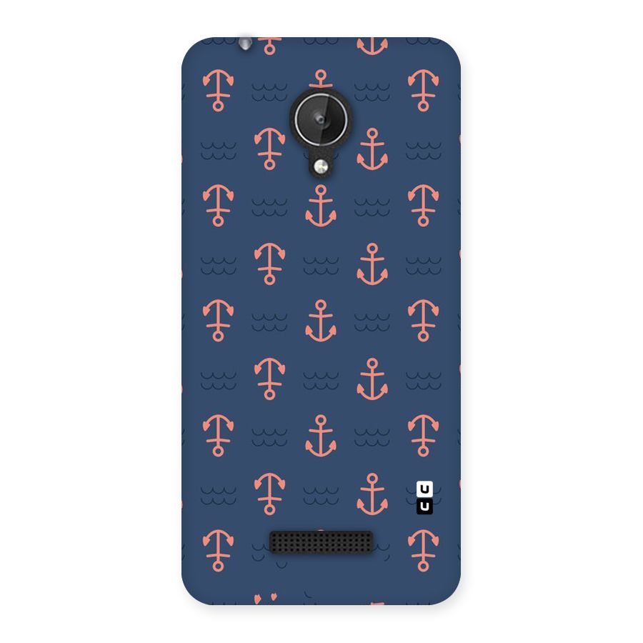 Anchor Sea Blue Back Case for Micromax Canvas Spark Q380