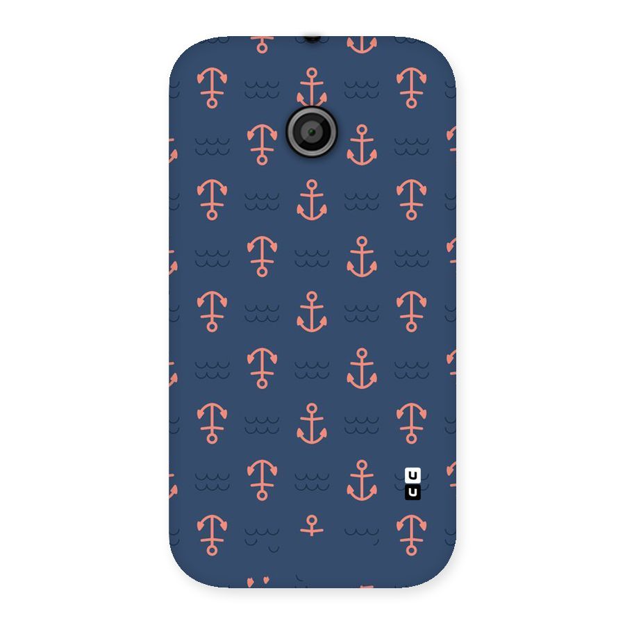 Anchor Sea Blue Back Case for Moto E
